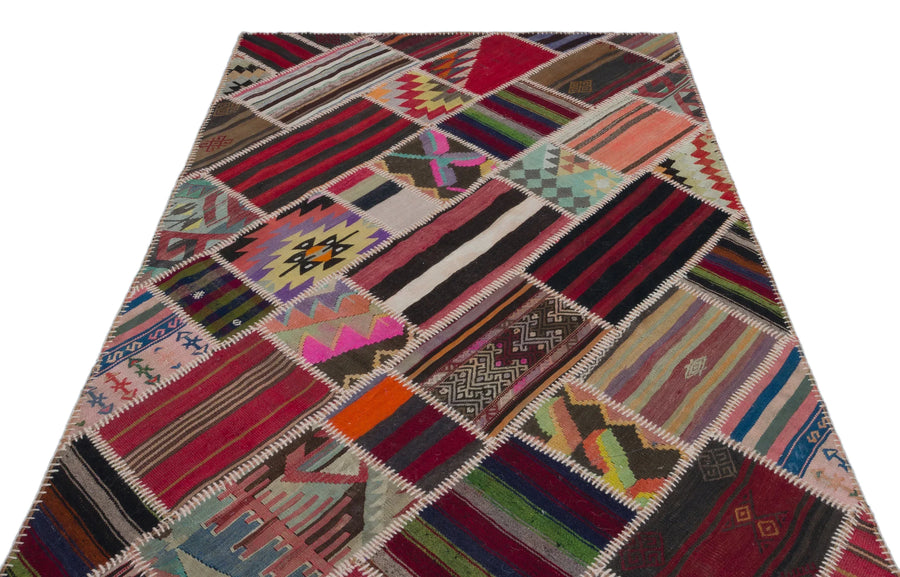 Bej Anadolu Bohem Geometrik Yün Halı 154x242 - Özel Seri