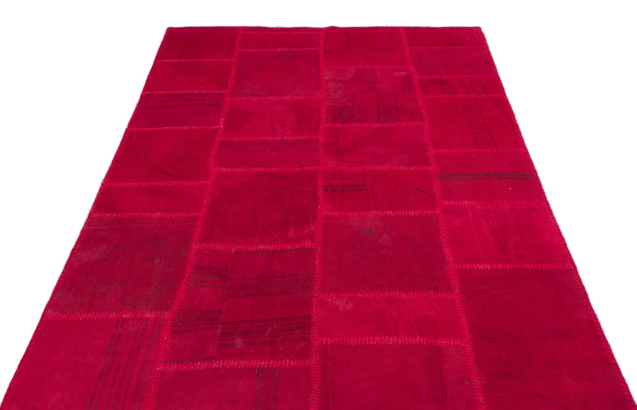 Pembe Anadolu Eskitme Modern Yün Halı 154x225 - Özel Seri