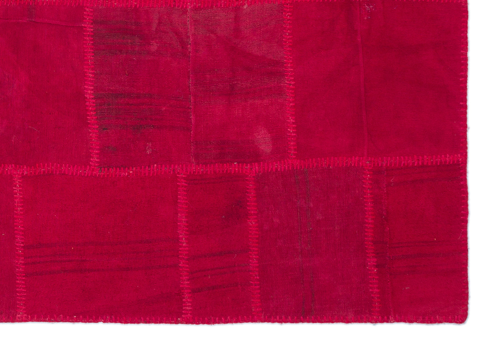 Teselya Pembe Patchwork Yün El Dokuma Halısı 154 x 225 Apex Unique