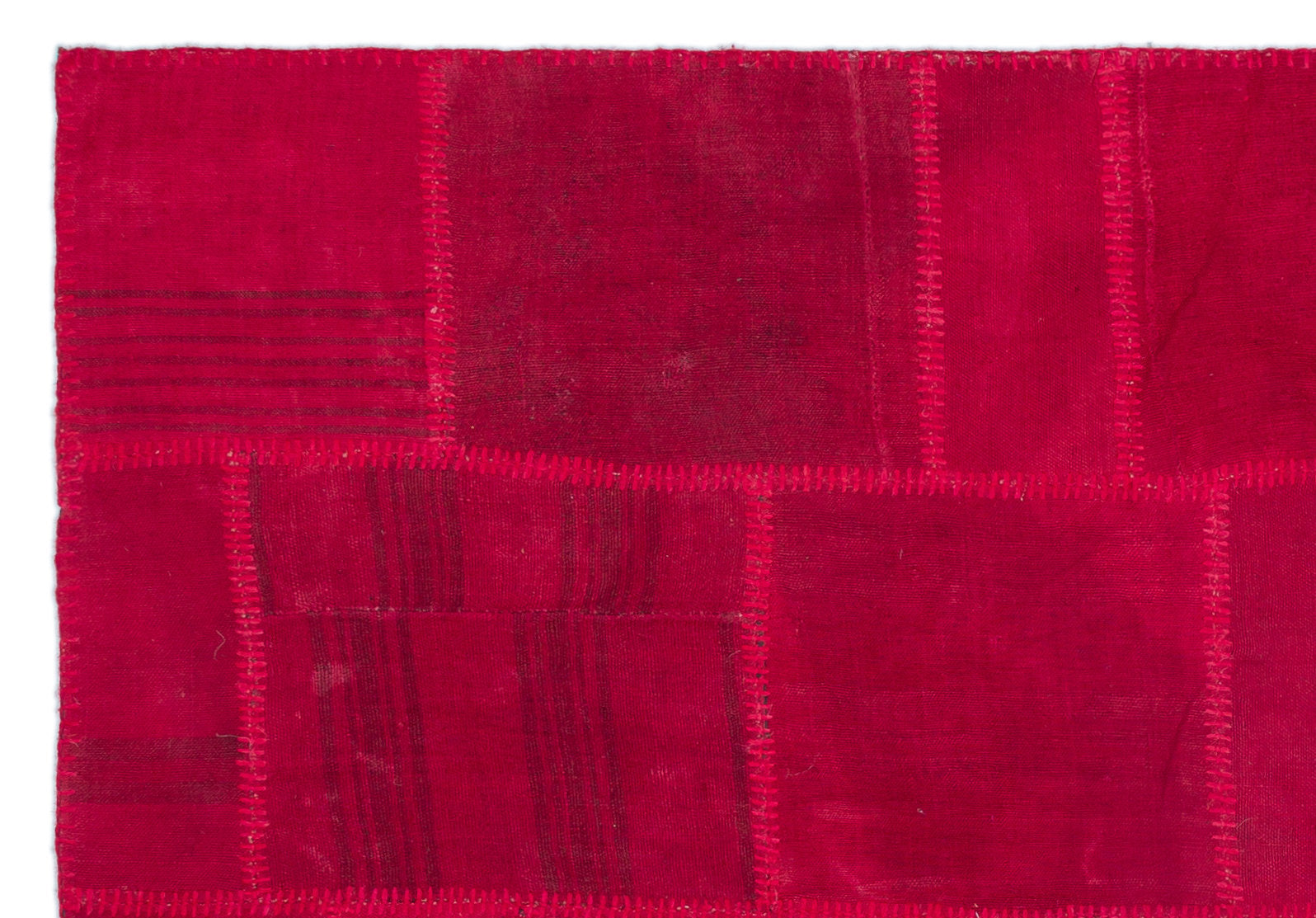 Teselya Pembe Patchwork Yün El Dokuma Halısı 154 x 225 Apex Unique