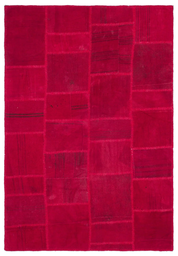Pembe Anadolu Eskitme Modern Yün Halı 154x225 - Özel Seri