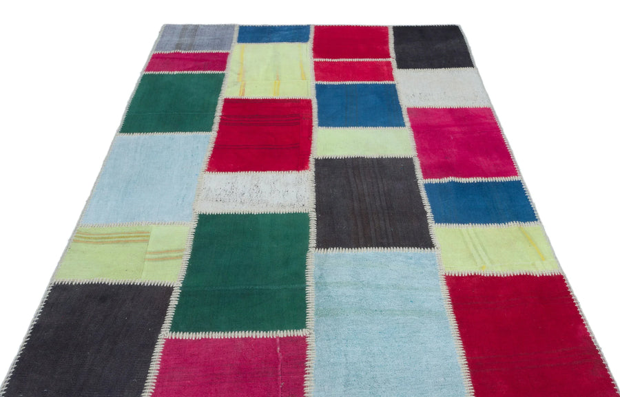 Kırmızı Anadolu Geometrik Modern Yün Halı 156x227 - Özel Seri