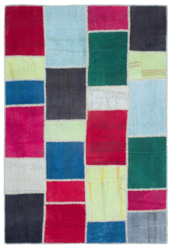 Kırmızı Anadolu Geometrik Modern Yün Halı 156x227 - Özel Seri