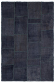 Teselya Antrasit Patchwork Yün El Dokuma Halısı 155 x 234 Apex Unique