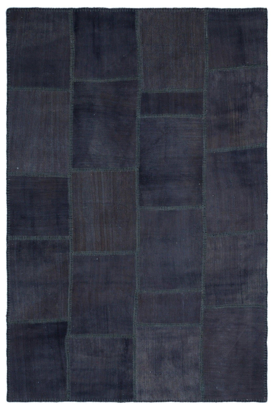 Antrasit Geometrik Modern Yün Halı 155x234