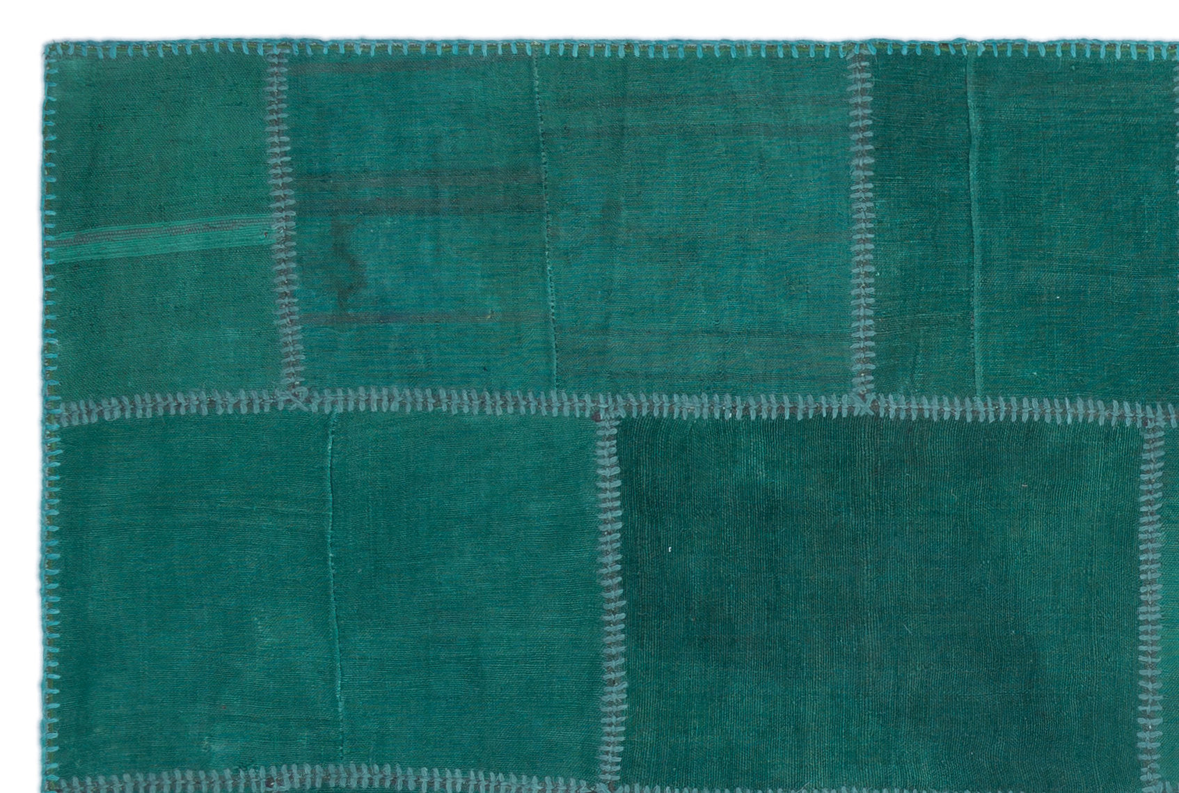 Teselya Turkuaz Patchwork Yün El Dokuma Halısı 155 x 235 Apex Unique