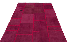 Pembe Anadolu Geometrik Modern Yün Halı 162x231 - Özel Seri
