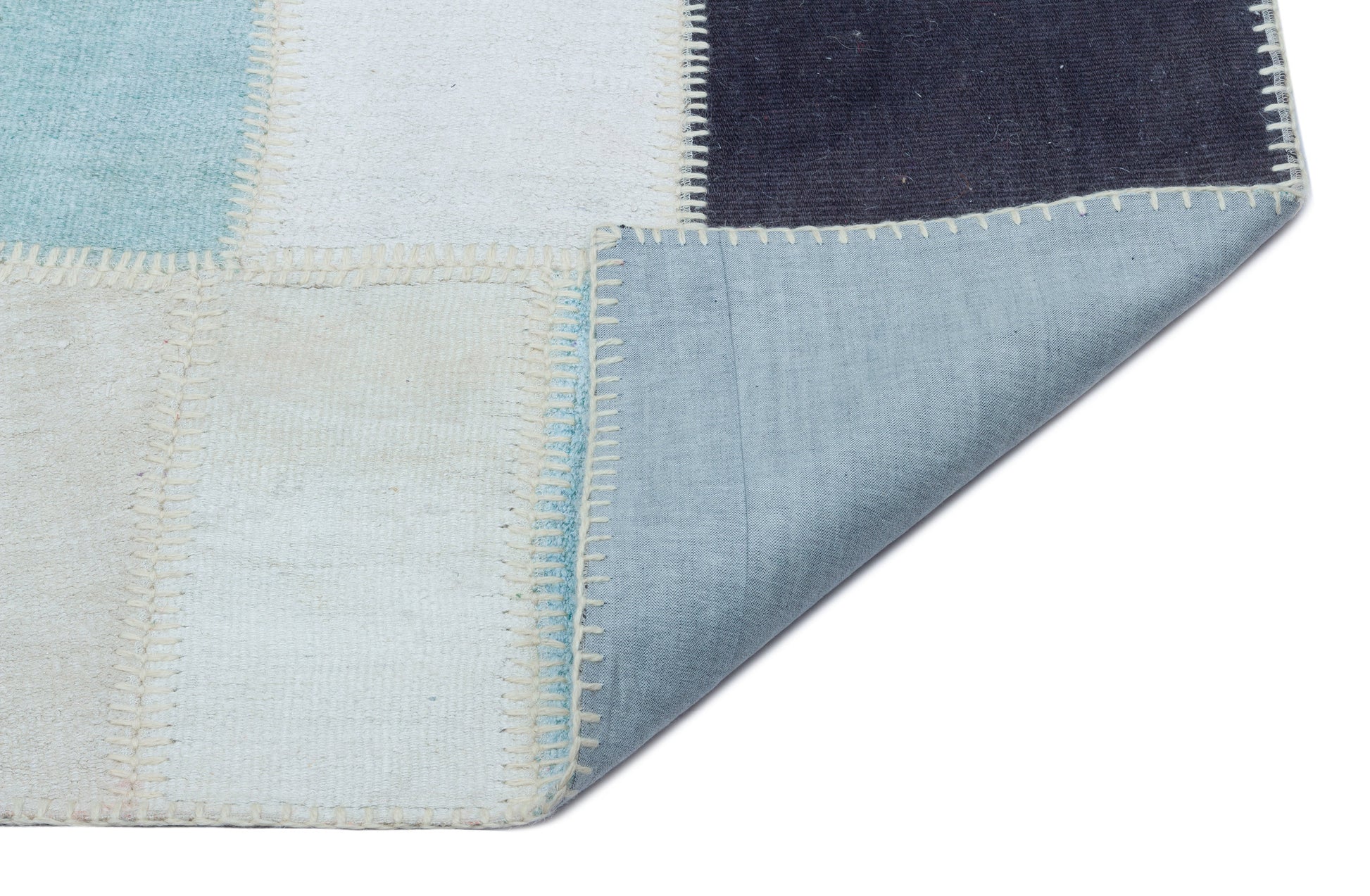 Teselya Bej Patchwork Yün El Dokuma Halısı 160 x 231 Apex Unique