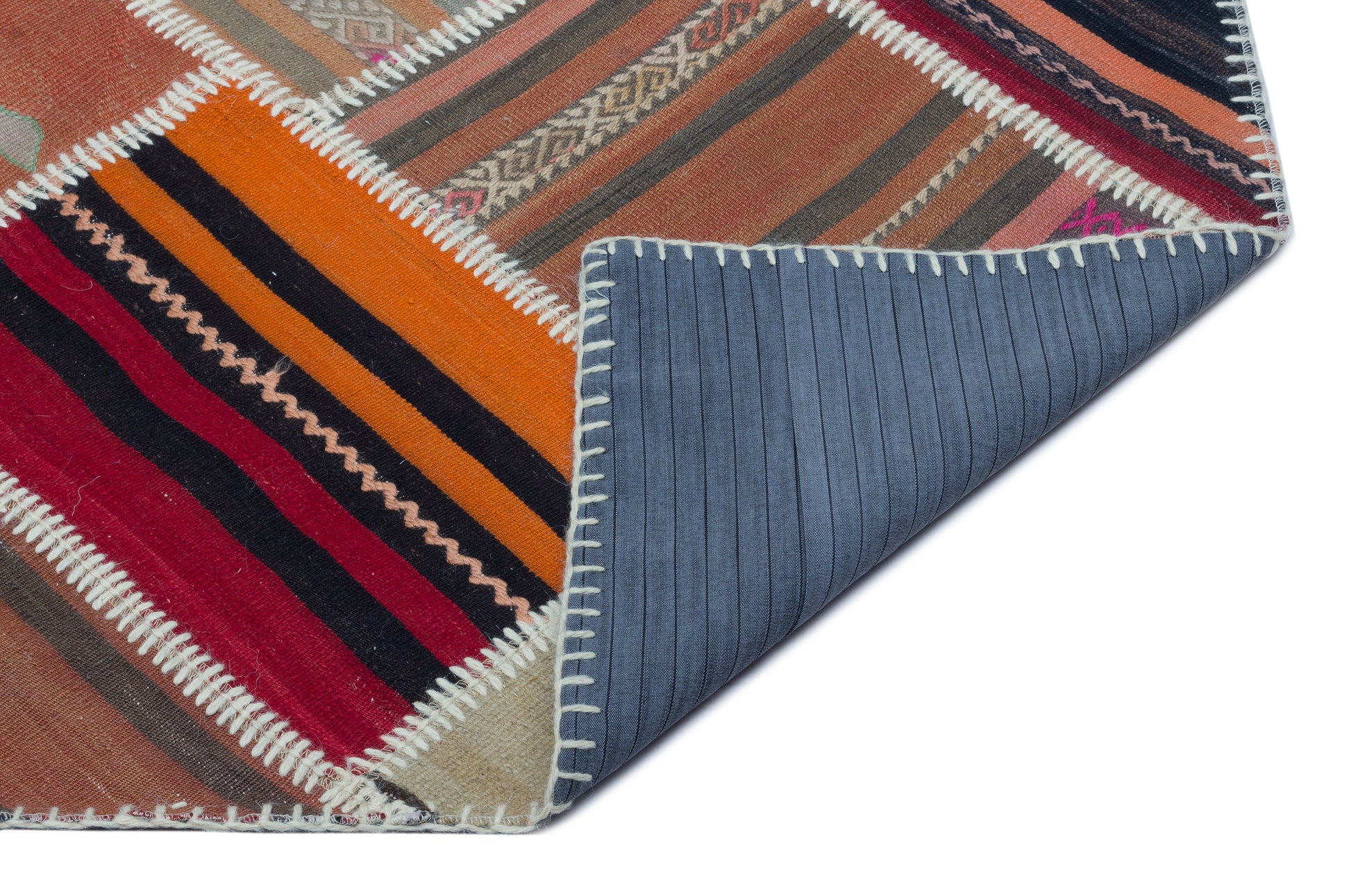 Teselya Turuncu Eskitme Yün El Dokuma Halısı 158 x 227 Apex Unique