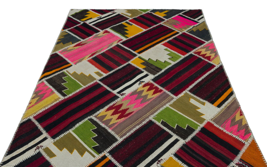 Bej Anadolu Bohem Geometrik Yün Halı 160x240 - Özel Seri