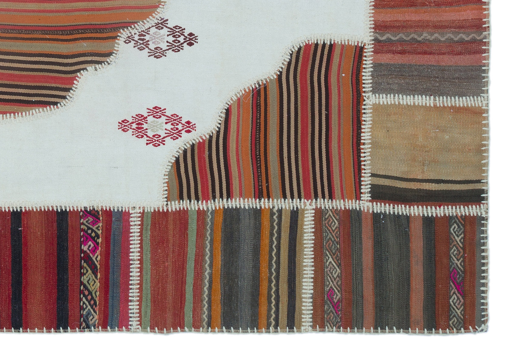 Teselya Bej Eskitme Yün El Dokuma Halısı 157 x 226 Apex Unique