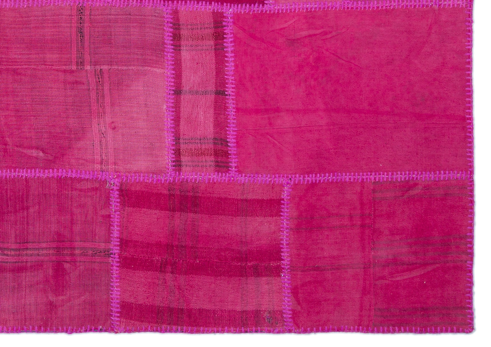 Teselya Bej Patchwork Yün El Dokuma Halısı 163 x 231 Apex Unique