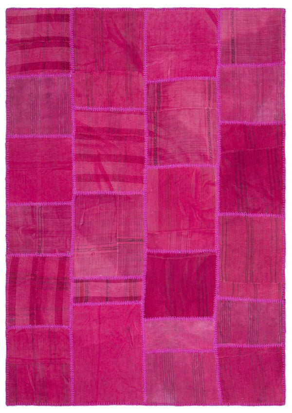 Bej Anadolu Modern Çizgili Yün Halı 163x231 - Özel Seri