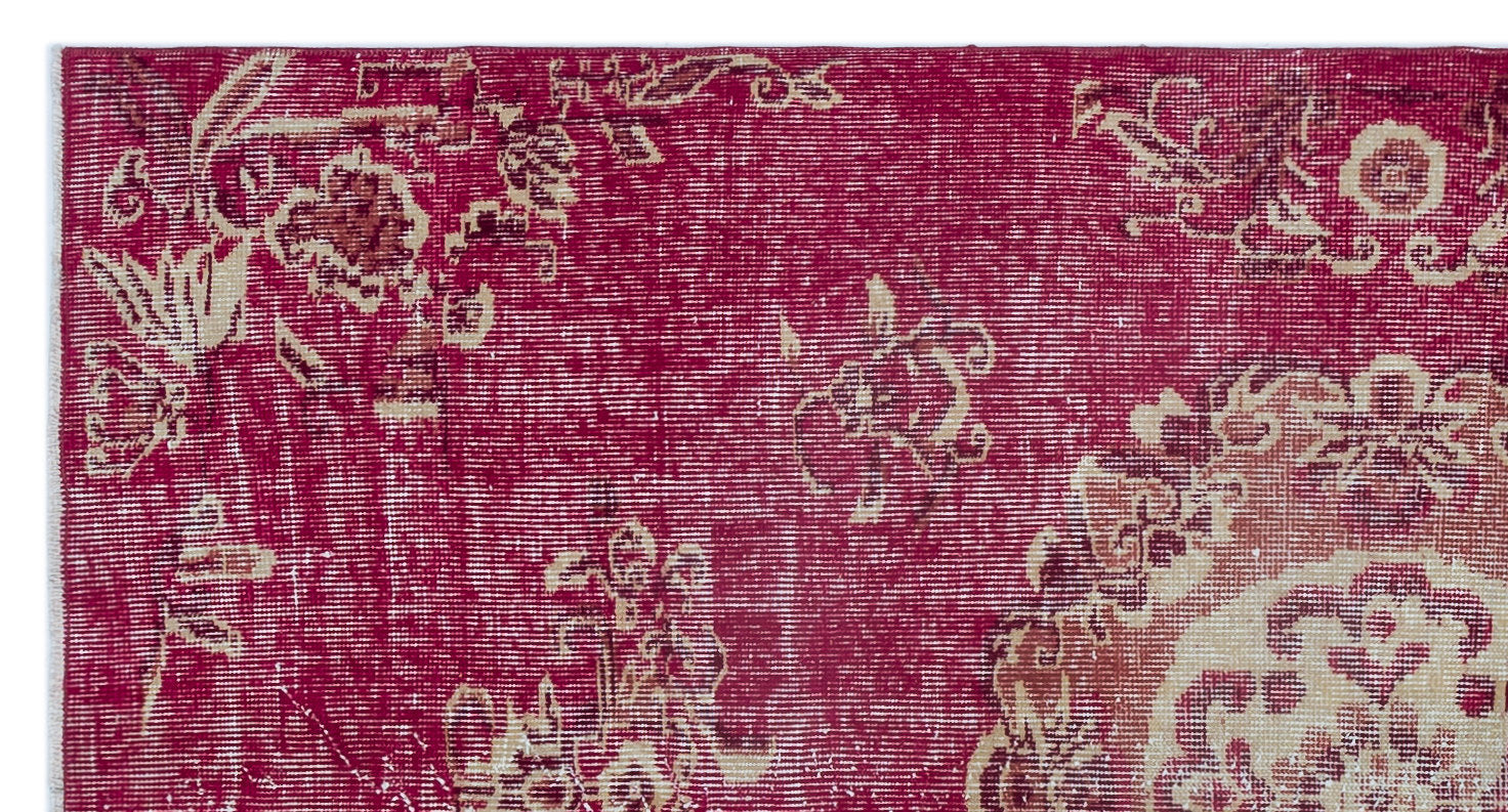 Atina Krem Eskitme Yün El Dokuma Halısı 107 x 206 Apex Unique