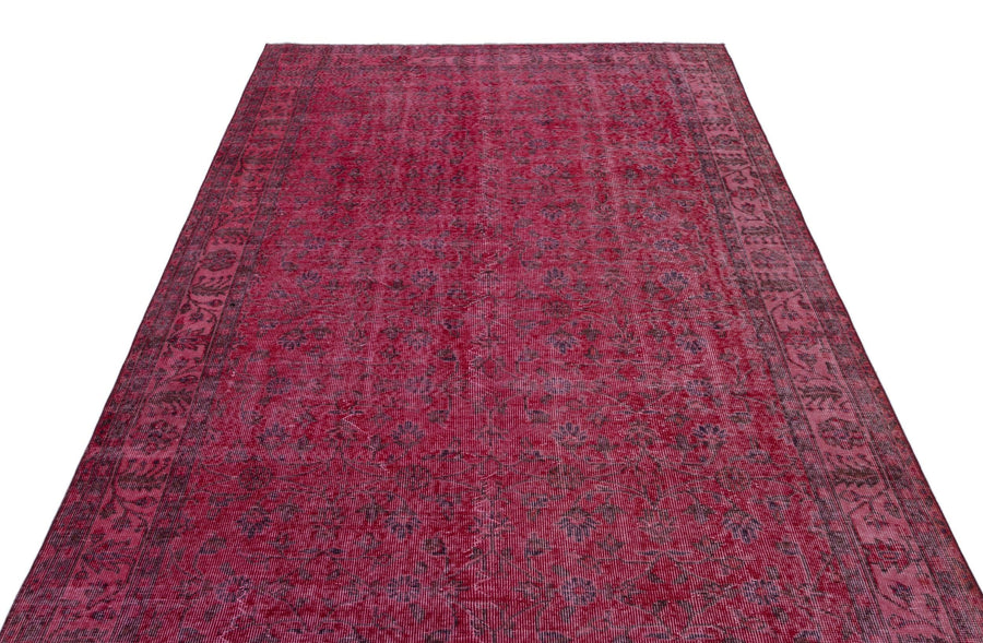 Pembe Anadolu Çiçekli Yün Halı 170x291 - Özel Seri