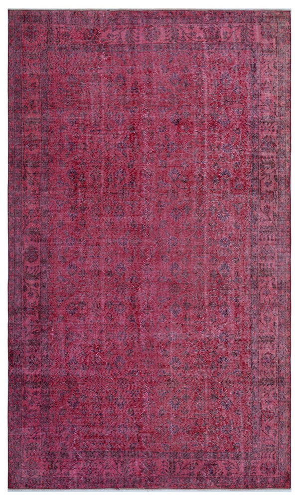Pembe Anadolu Çiçekli Yün Halı 170x291 - Özel Seri