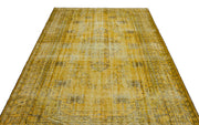 Atina Sarı Eskitme Yün El Dokuma Halısı 184 x 283 Apex Unique