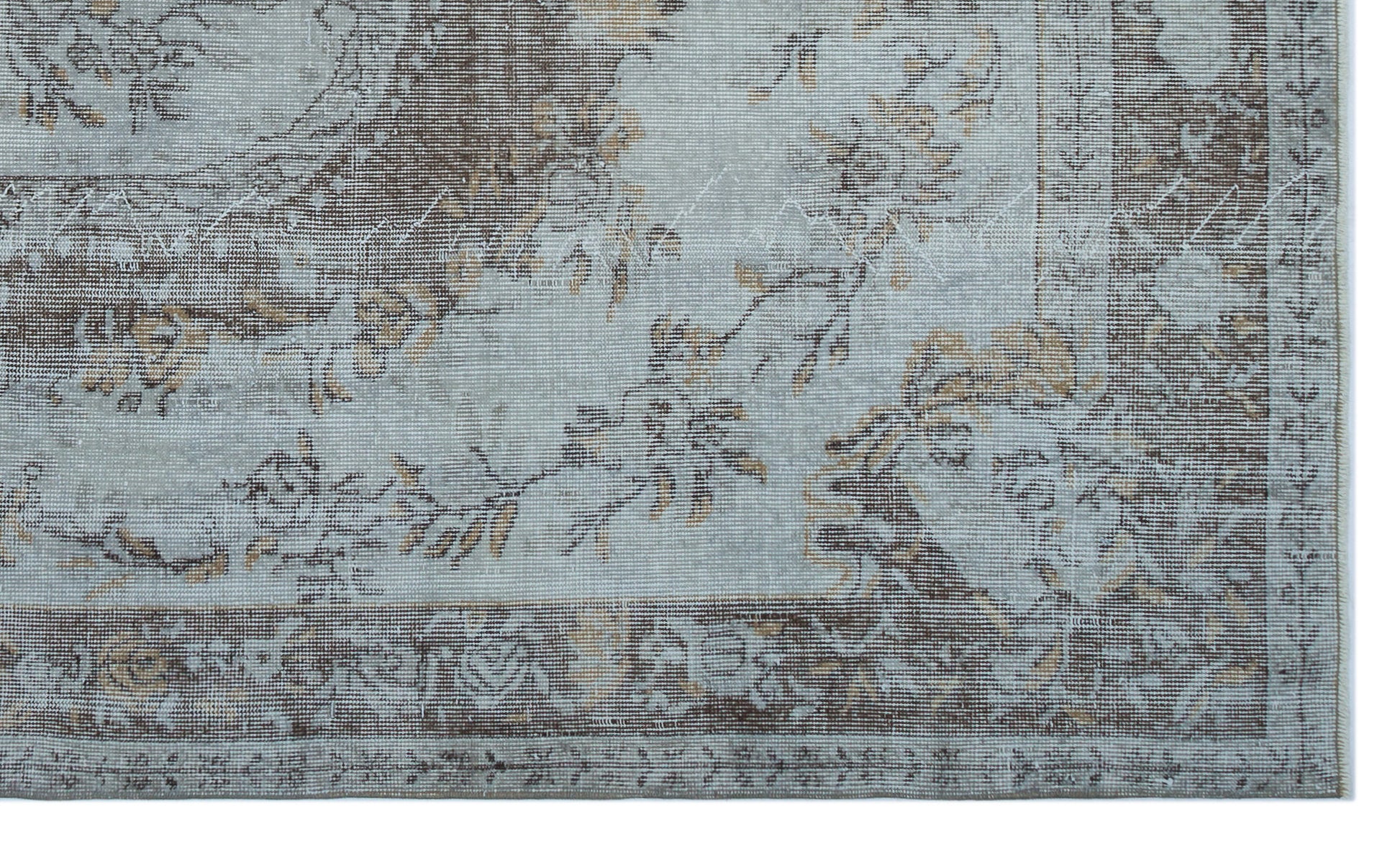 Atina Yeşil Eskitme Yün El Dokuma Halısı 172 x 290 Apex Unique