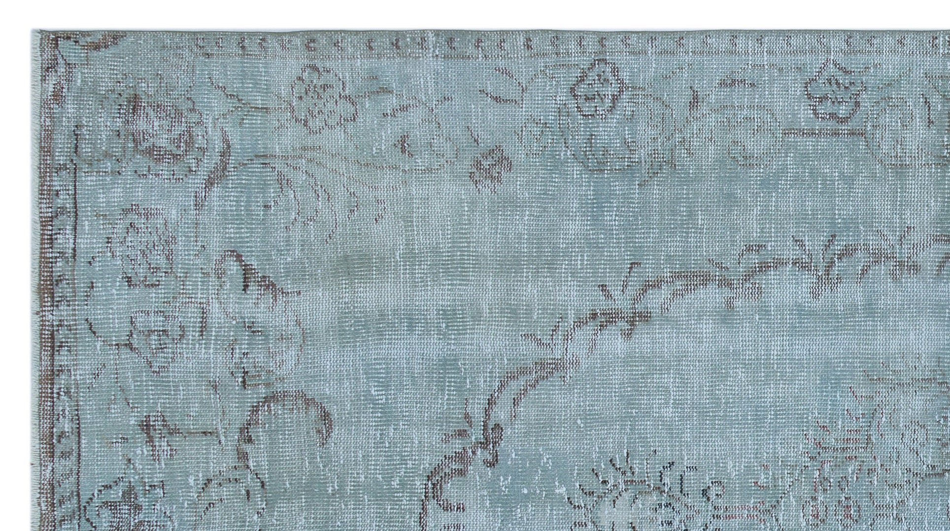 Atina Mavi Eskitme Yün El Dokuma Halısı 150 x 274 Apex Unique