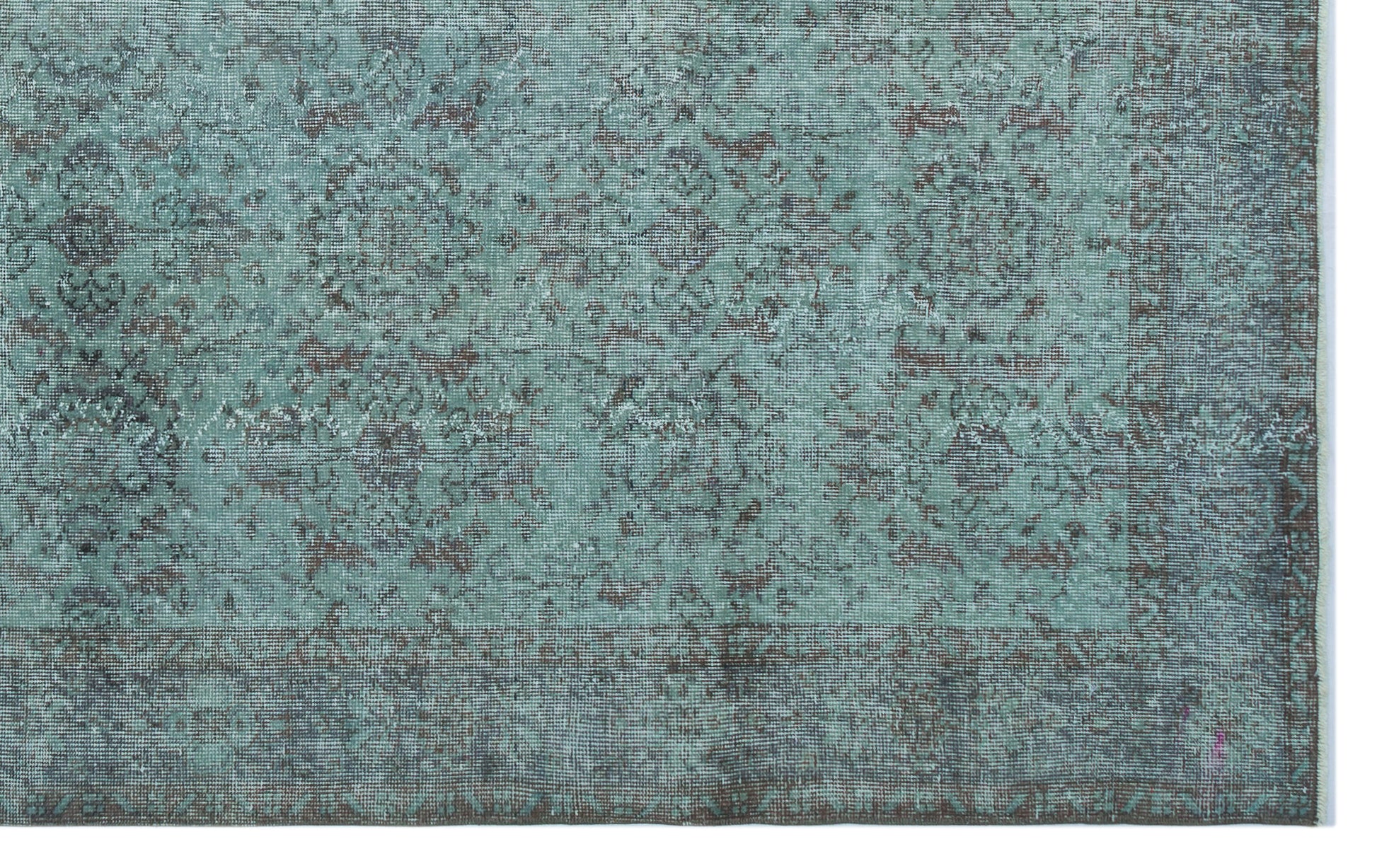 Atina Turkuaz Eskitme Yün El Dokuma Halısı 185 x 305 Apex Unique