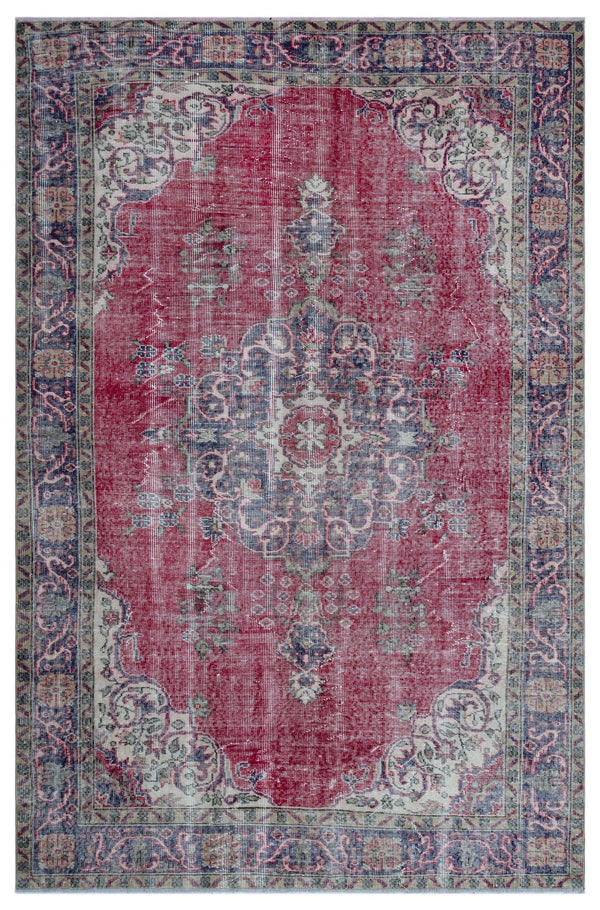 Kırmızı Anadolu Klasik Madalyonlu Yün Halı 180x282 - Özel Seri