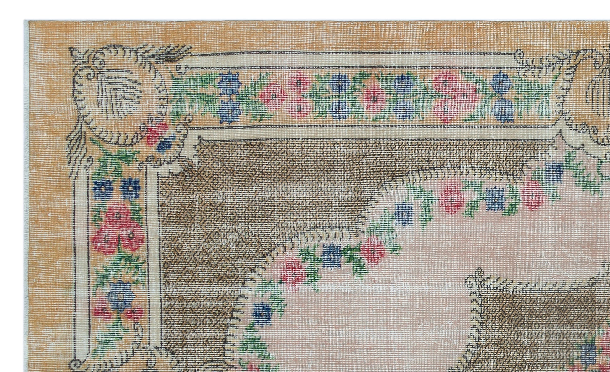 Atina Bej Eskitme Yün El Dokuma Halısı 165 x 275 Apex Unique