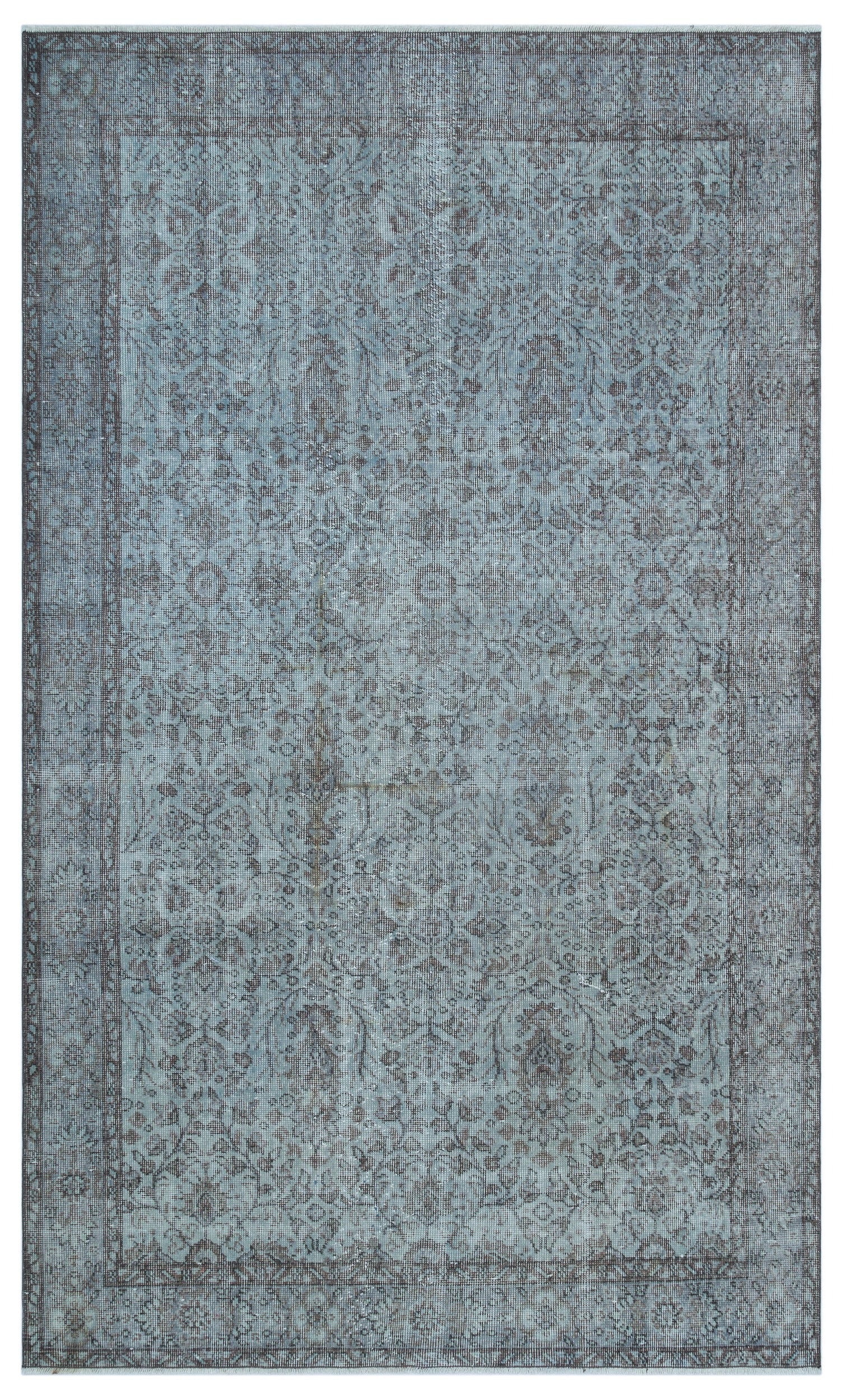 Atina Mavi Eskitme Yün El Dokuma Halısı 167 x 285 Apex Unique