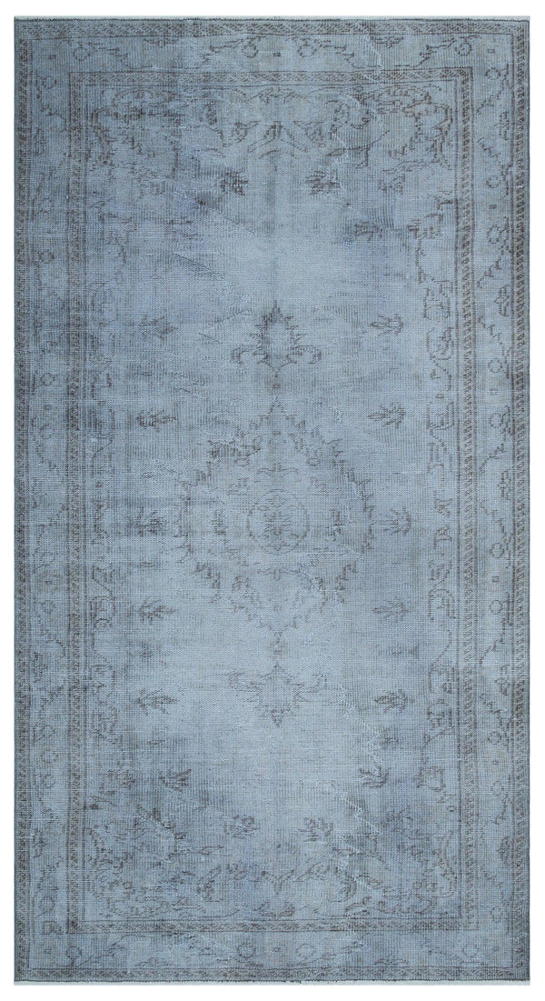 Mavi Anadolu Geometrik Modern Yün Halı 152x285 - Özel Seri