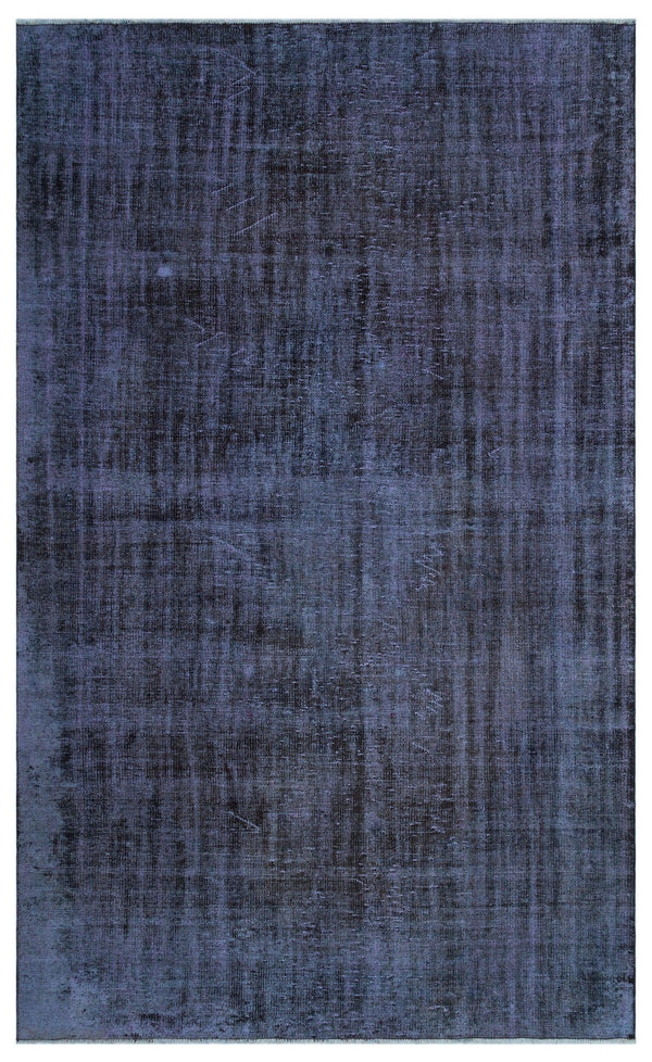 Siyah Eskitme Modern Yün Halı 186x309