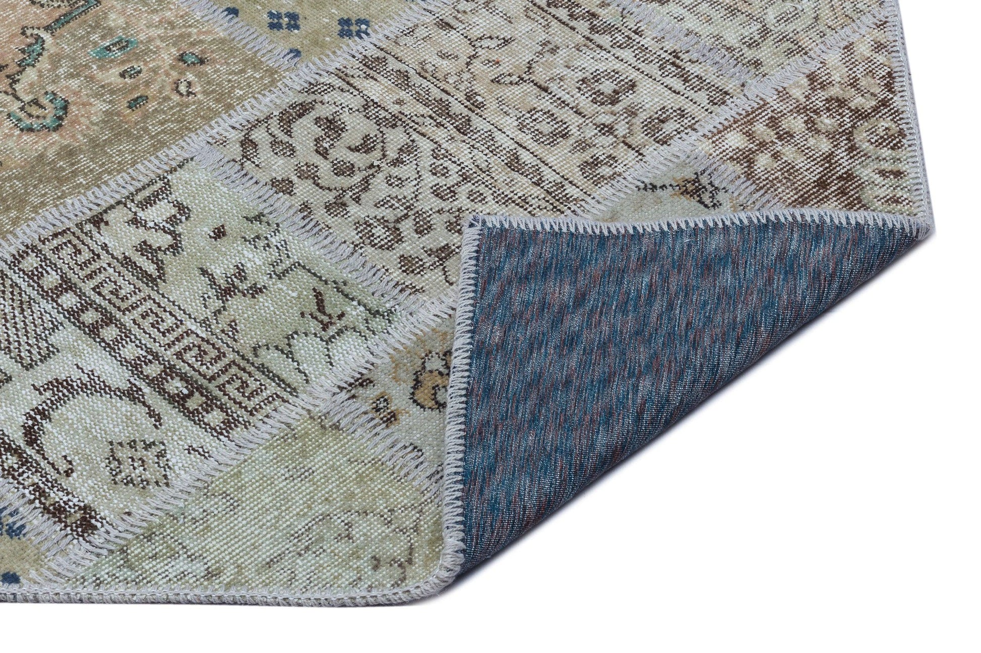 Bej Anadolu Bohem Eskitme Yün Halı 80x150 - Özel Seri