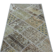 Bej Anadolu Bohem Eskitme Yün Halı 80x150 - Özel Seri