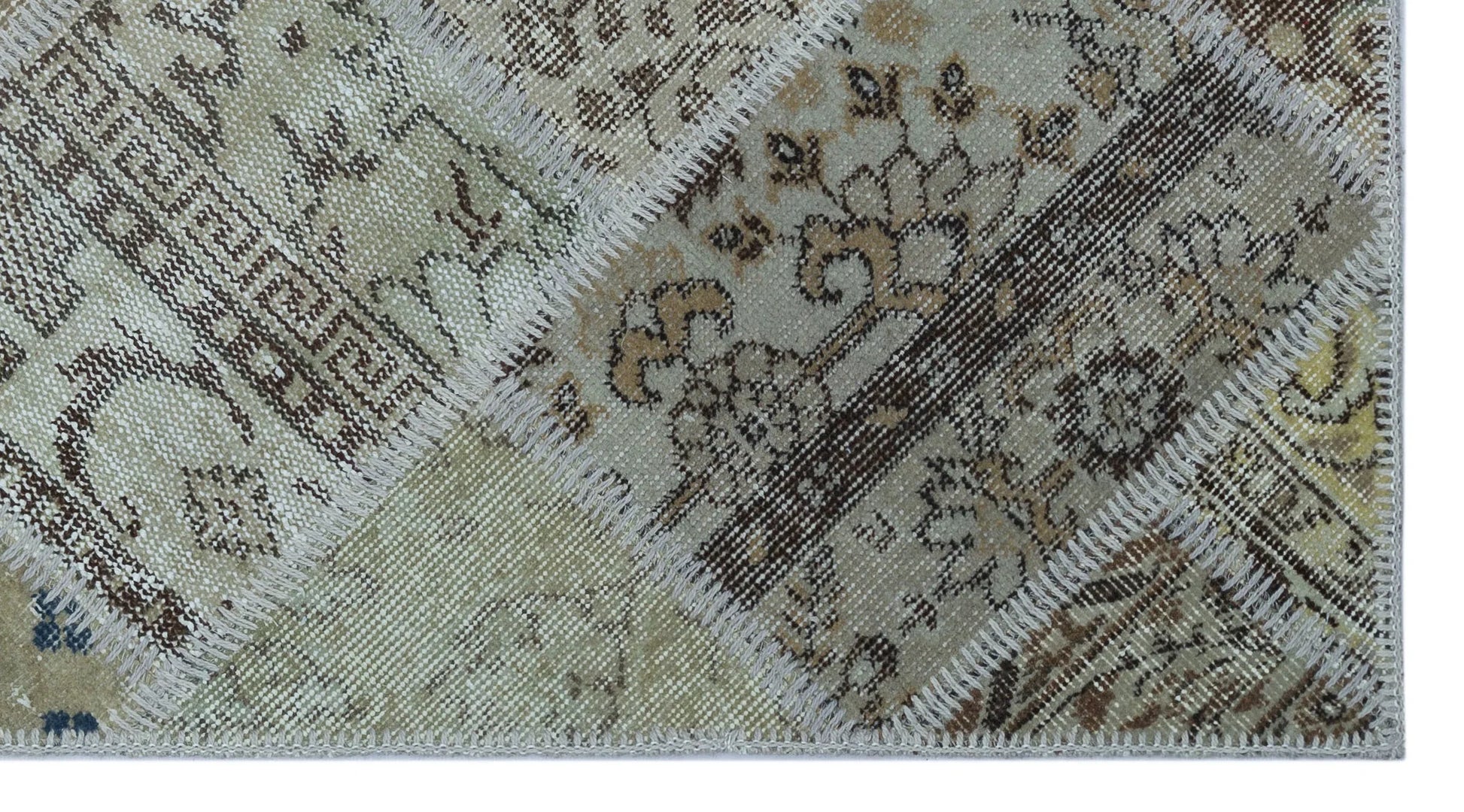 Bej Anadolu Bohem Eskitme Yün Halı 80x150 - Özel Seri