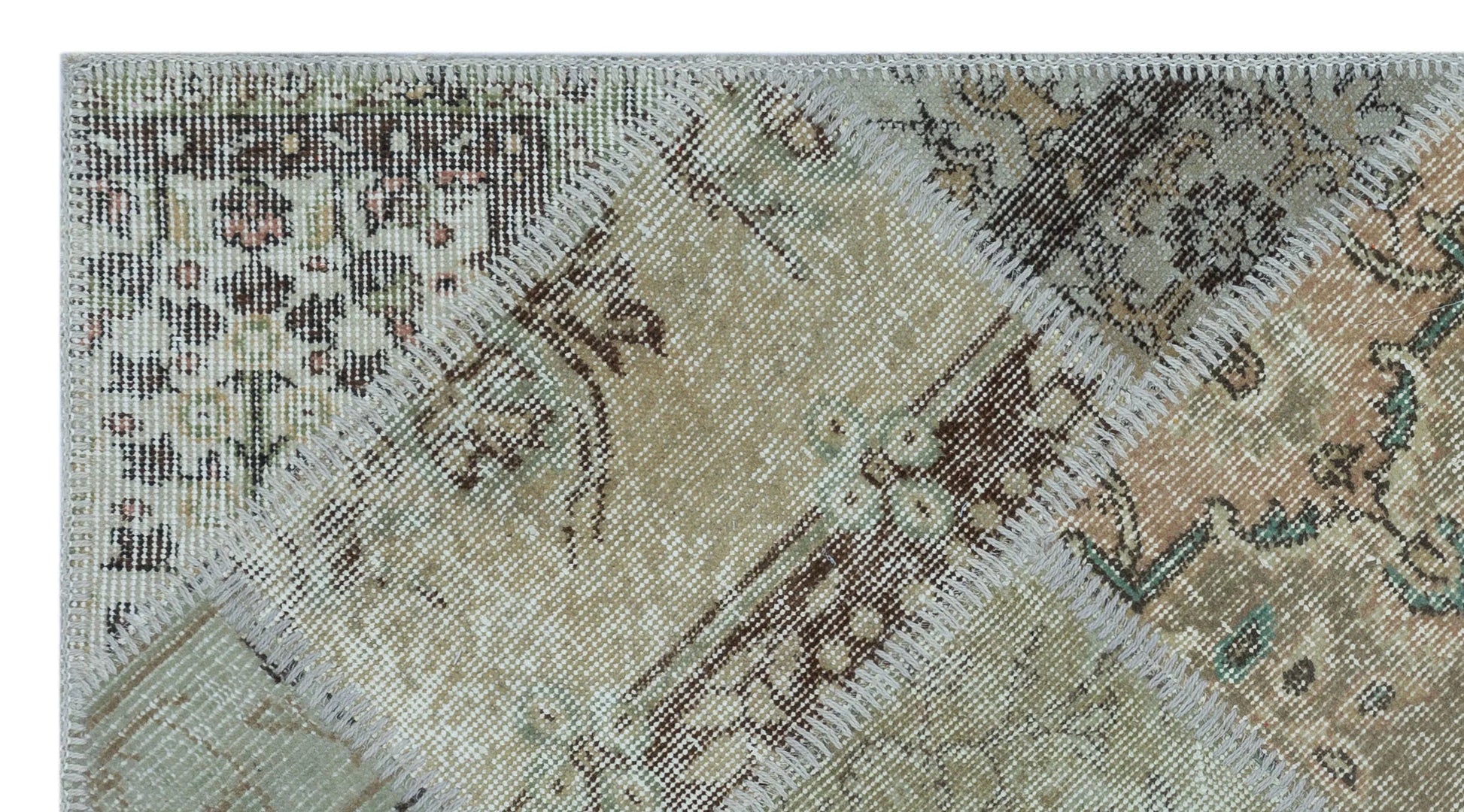 Bej Anadolu Bohem Eskitme Yün Halı 80x150 - Özel Seri