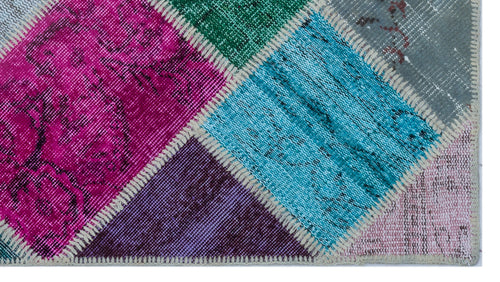 Iskece Bej Patchwork Yün El Dokuma Halısı 080 x 150 Apex Unique