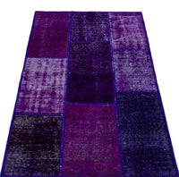 Mor El Dokuma Halı Patchwork Dokulu 80x150 cm 25948