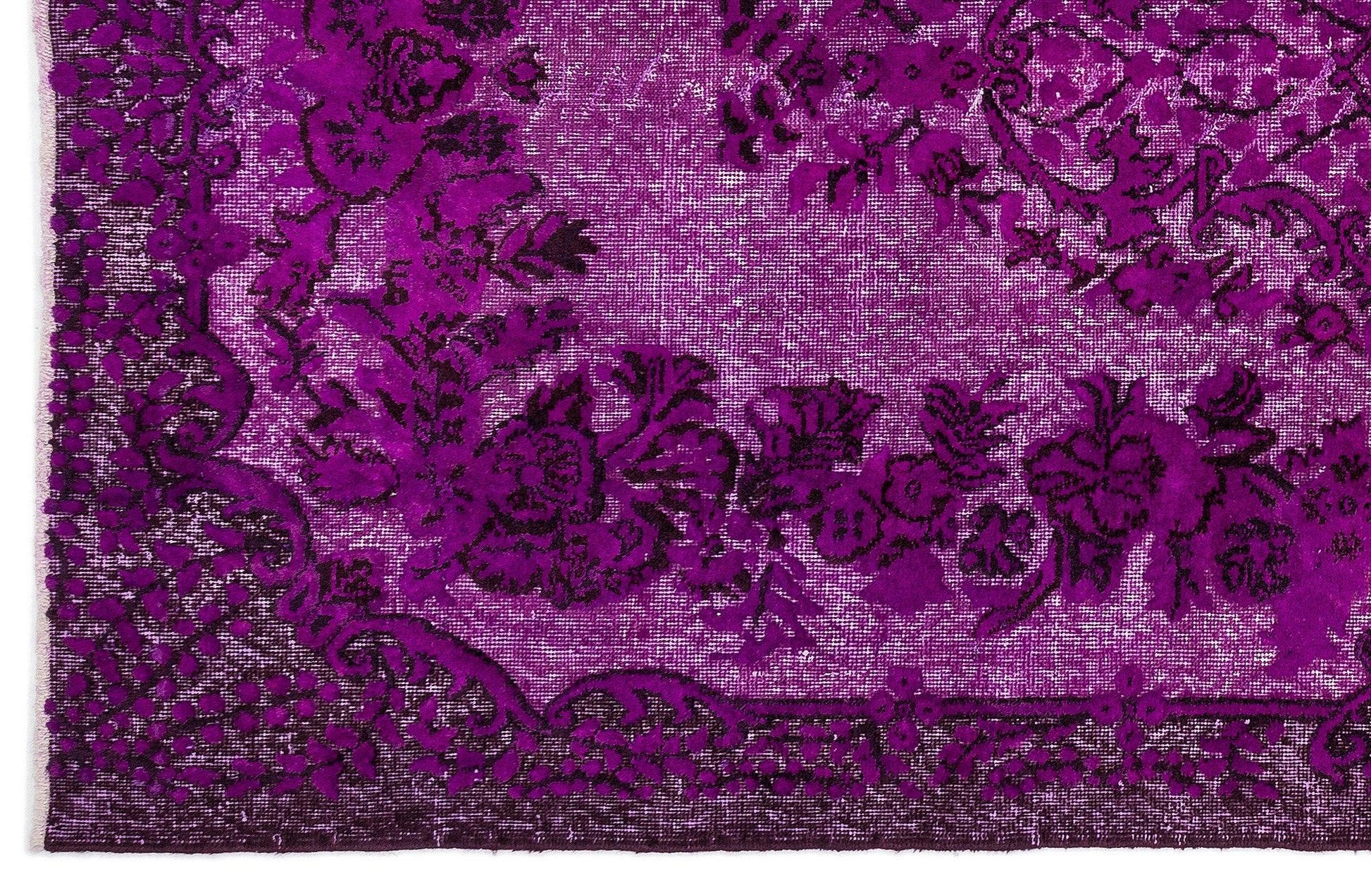 Pembe Anadolu Bohem Çiçekli Yün Halı 172x313 - Özel Seri