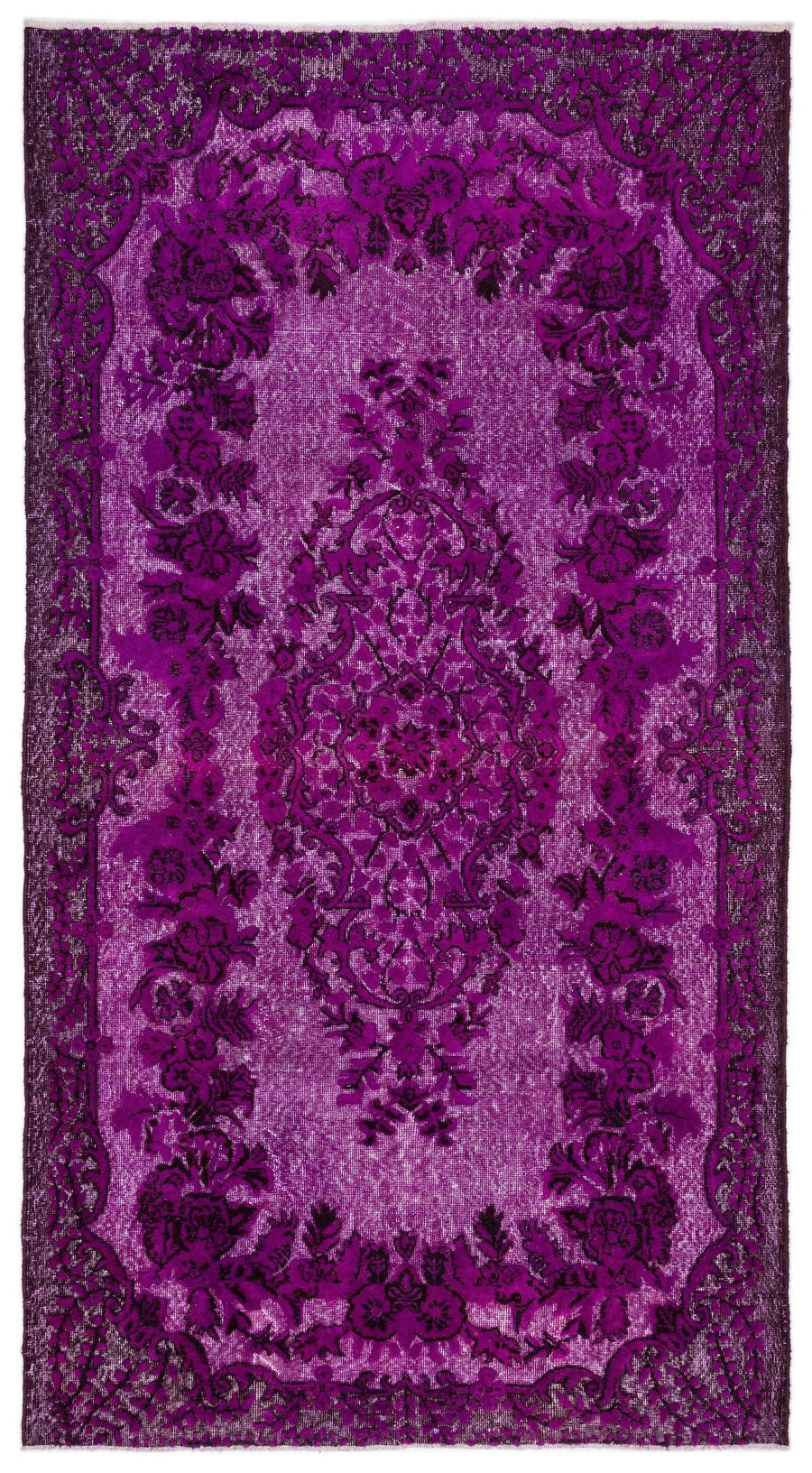 Pembe Anadolu Bohem Çiçekli Yün Halı 172x313 - Özel Seri
