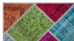 Iskece Bej Patchwork Yün El Dokuma Halısı 080 x 150 Apex Unique