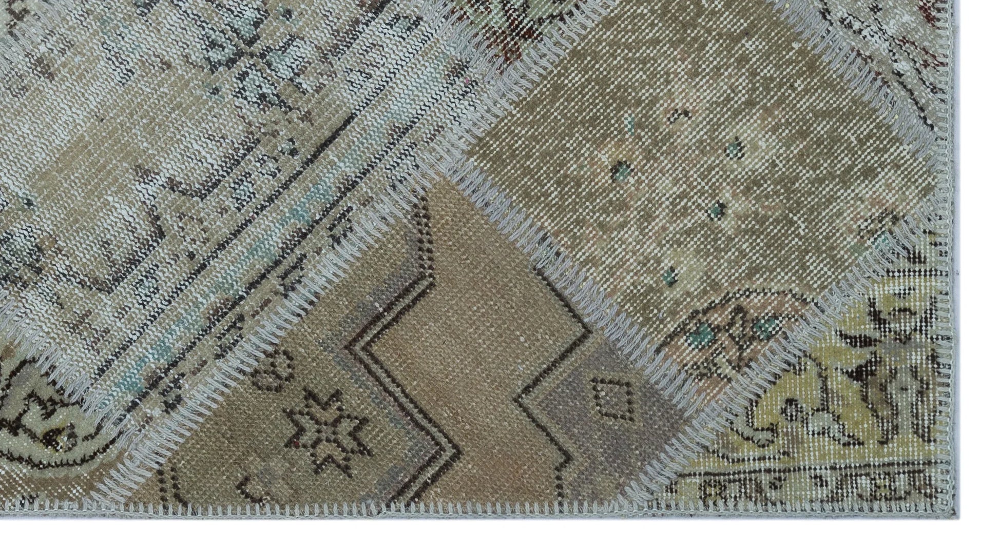 Bej Anadolu Bohem Eskitme Yün Halı 80x150 - Özel Seri