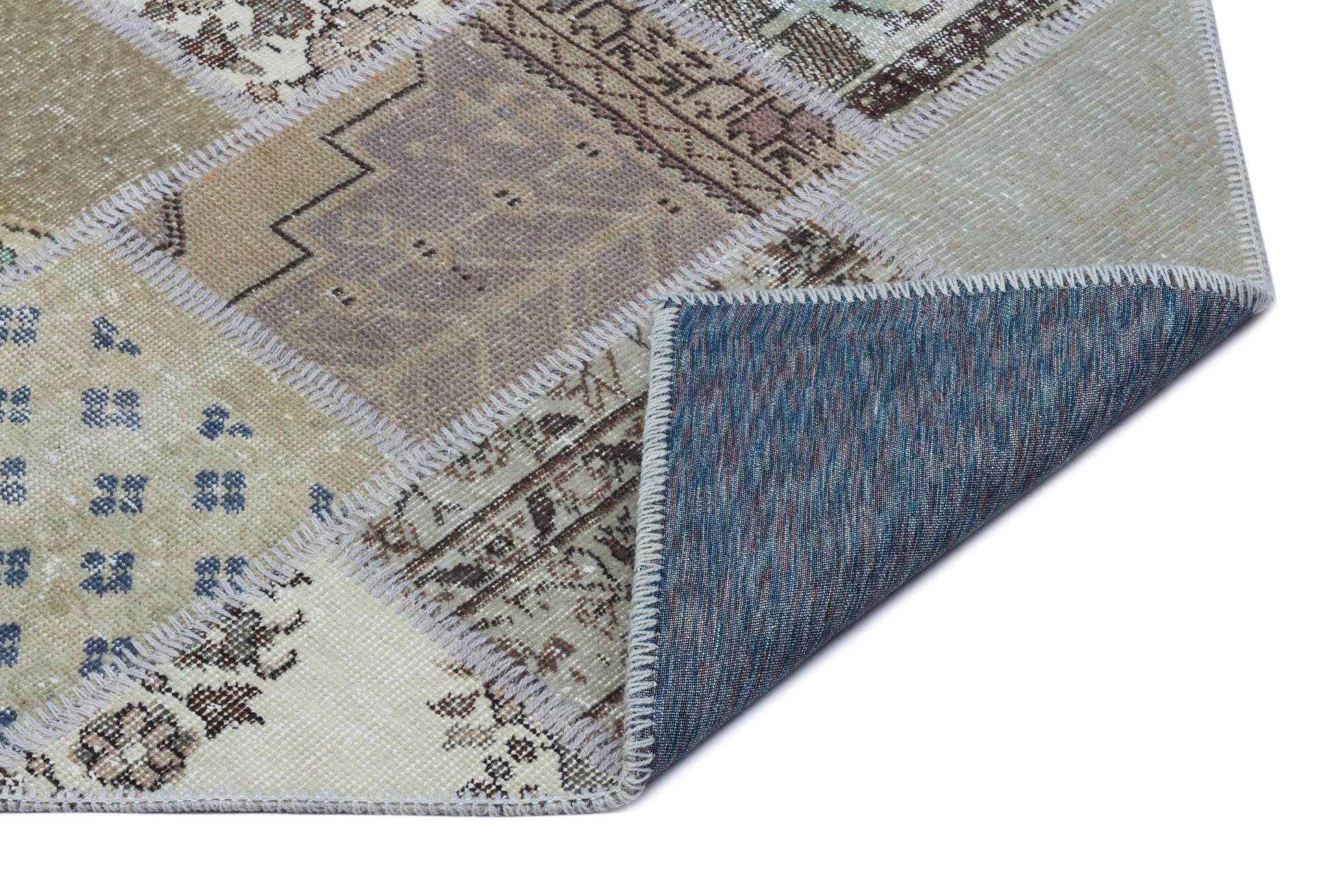 Bej Anadolu Bohem Eskitme Yün Halı 80x150 - Özel Seri