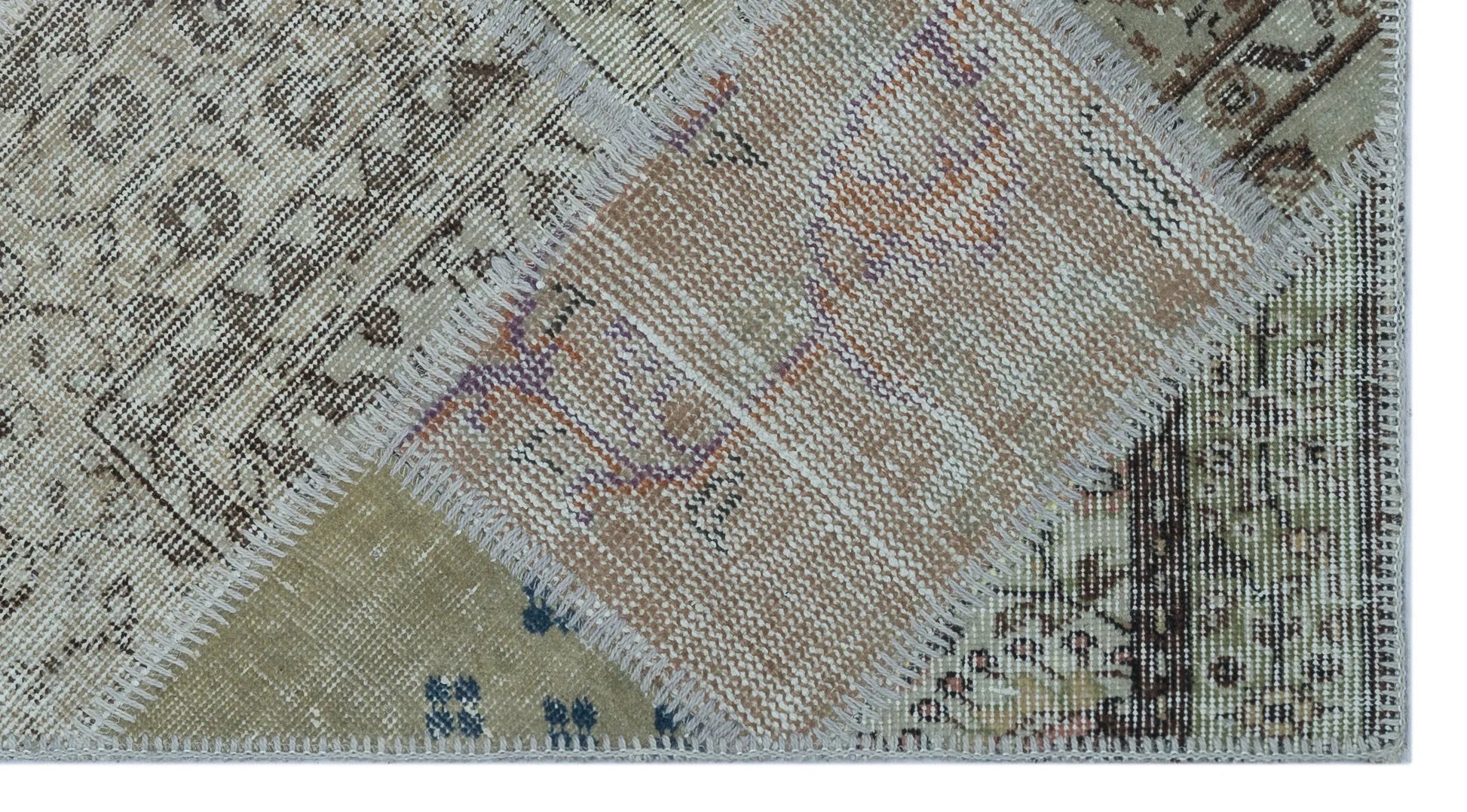 Bej Anadolu Bohem Eskitme Yün Halı 80x150 - Özel Seri