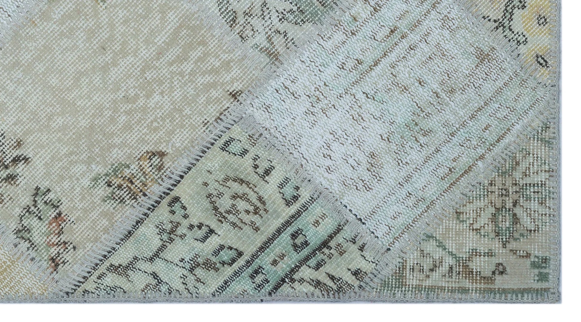 Bej Anadolu Bohem Eskitme Yün Halı 80x150 - Özel Seri