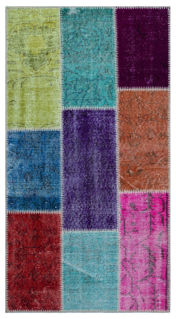 Bej Bohem Vintage Yün Halı 80x150