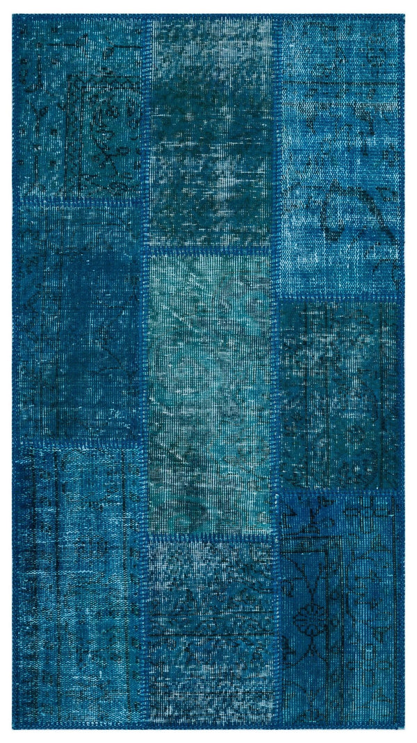 Beyaz Gri Anadolu Eskitme Geometrik Yün Halı 80x150 - Özel Seri