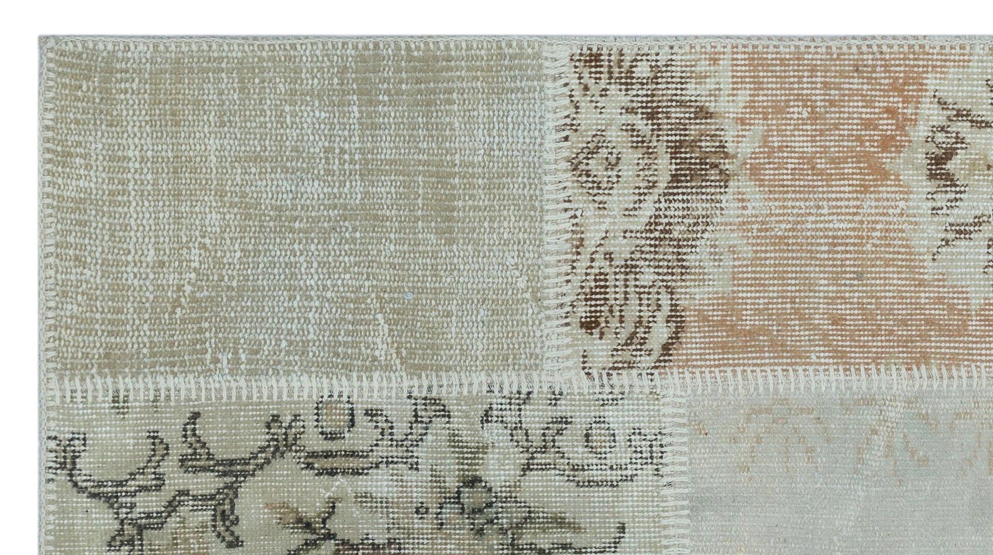 Bej Anadolu Bohem Eskitme Yün Halı 80x150 - Özel Seri