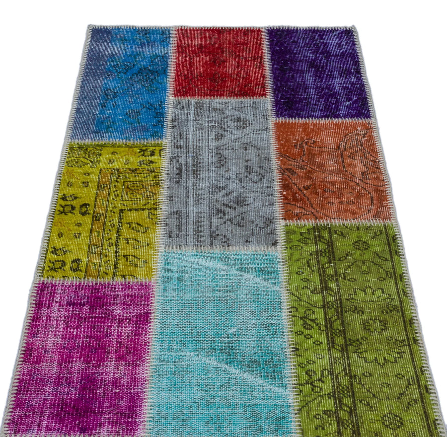 Bej Modern Vintage Yün Halı 80x150
