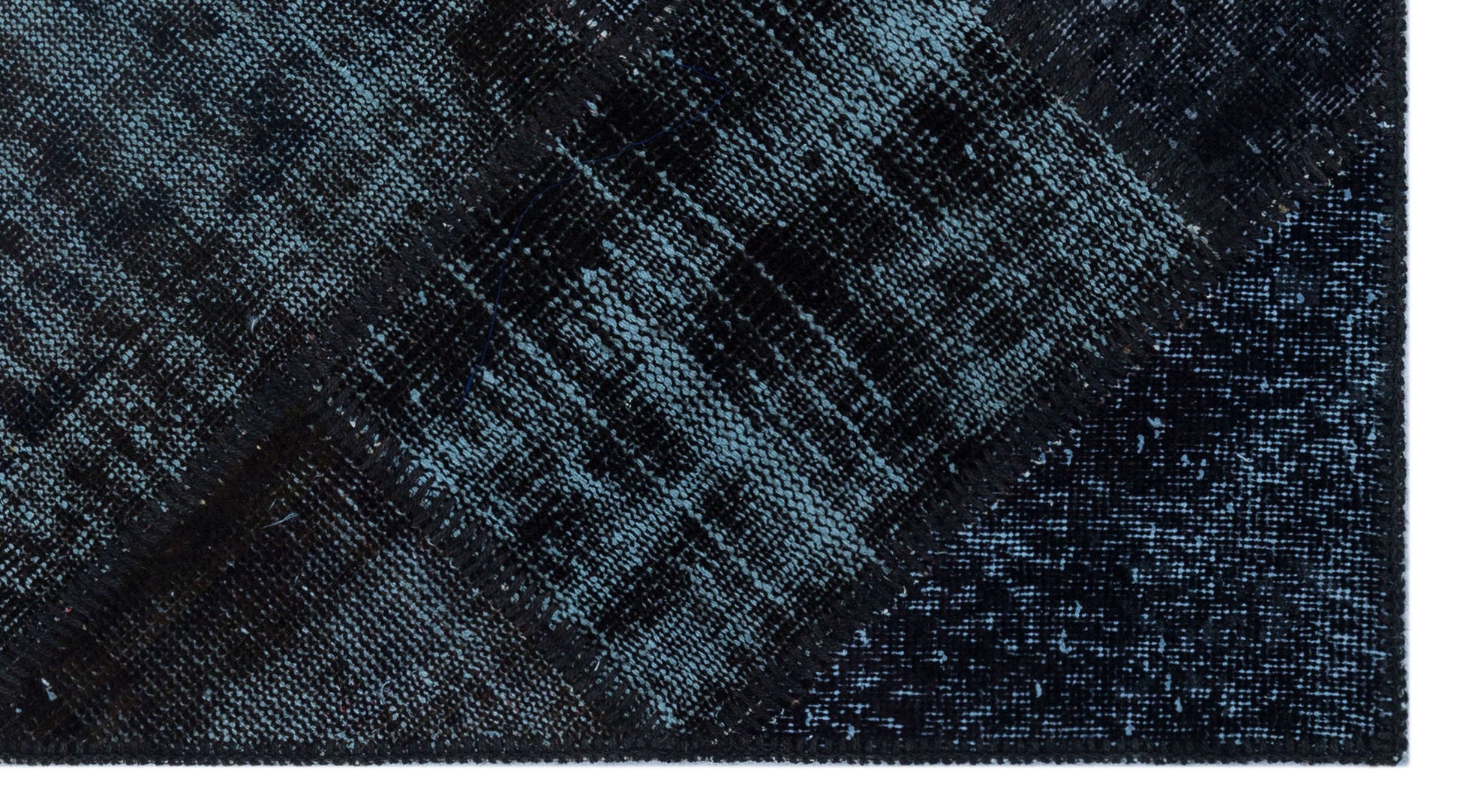 Iskece Siyah Eskitme Yün El Dokuma Halısı 080 x 150 Apex Unique