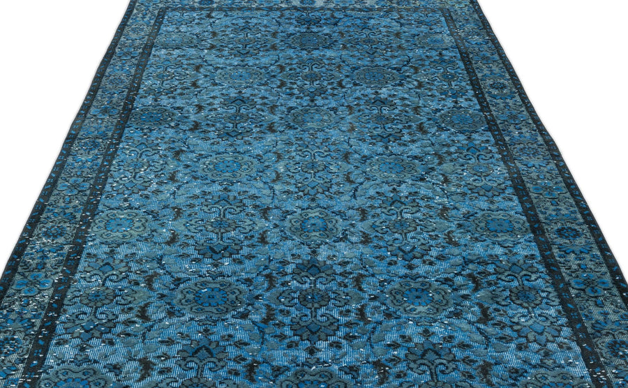 Gri Mavi Anadolu Bohem Modern Yün Halı 168x292 - Özel Seri