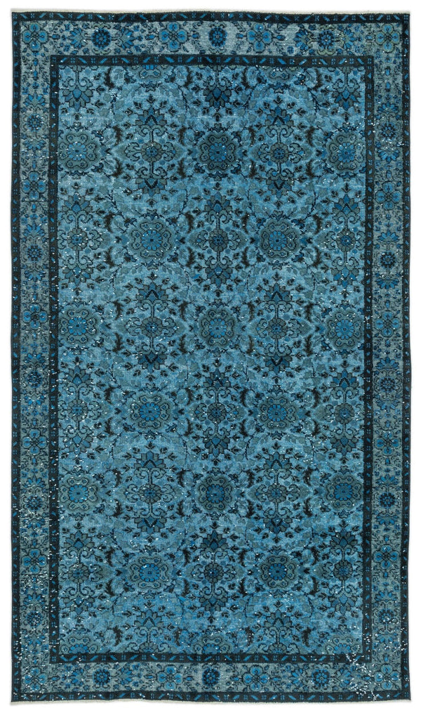 Gri Mavi Anadolu Bohem Modern Yün Halı 168x292 - Özel Seri