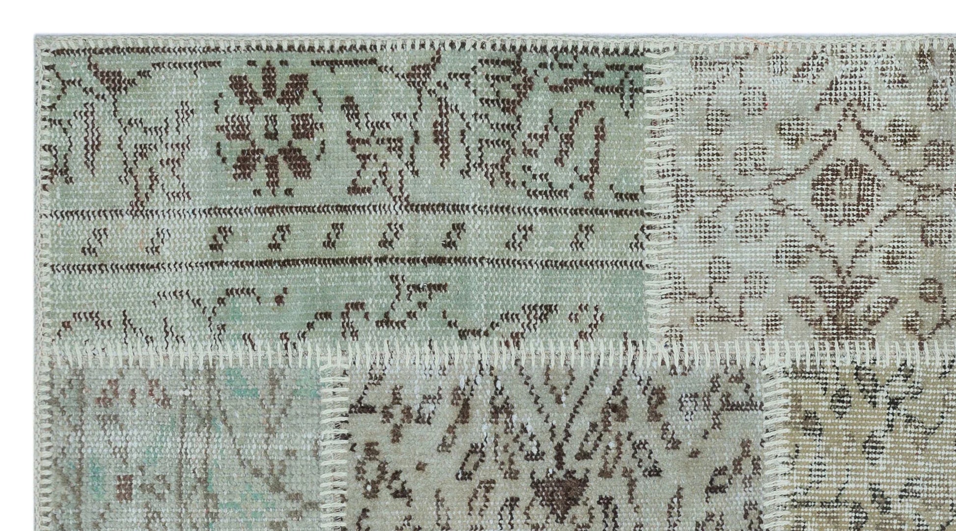 Bej Anadolu Bohem Eskitme Yün Halı 80x150 - Özel Seri